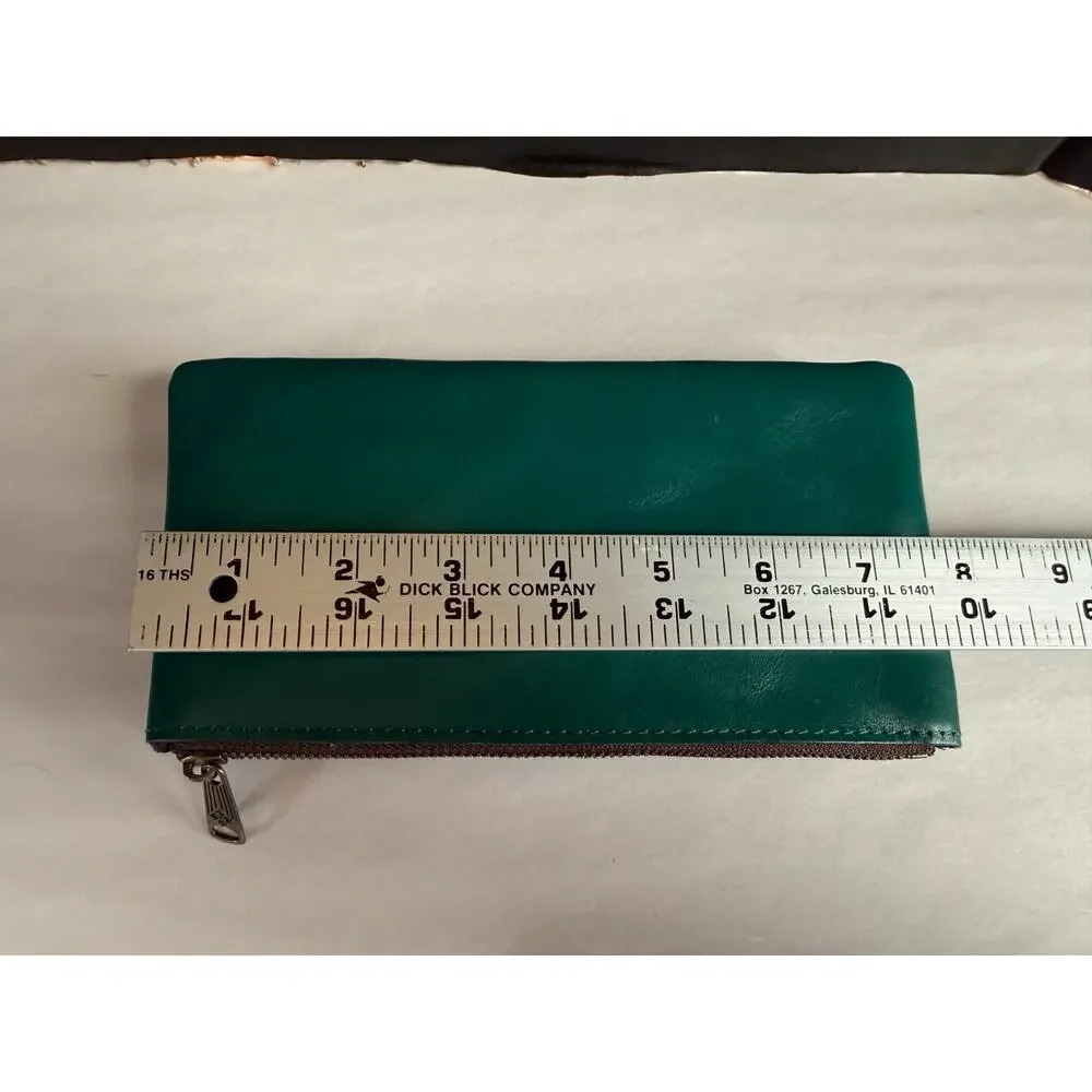 Patricia Nash Naxos Clutch Wallet Leather Aqua Green